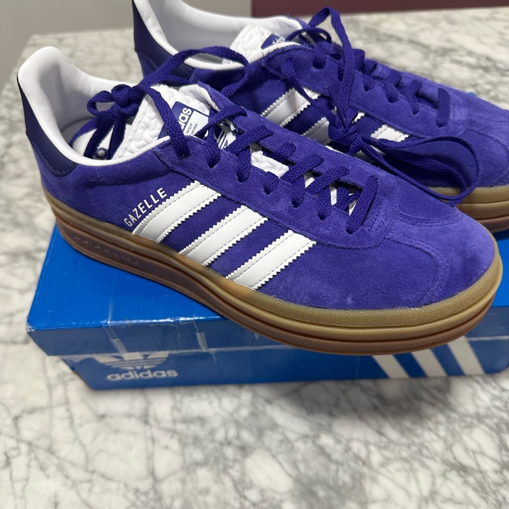 Women’s Adidas Purple Gazelle Bold!